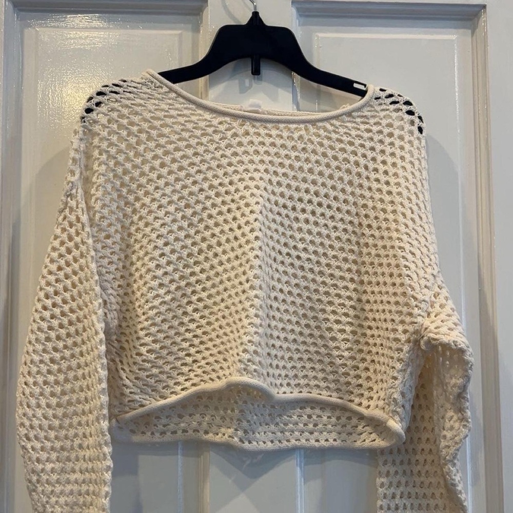 Garage Ivory Open Weave Sweater